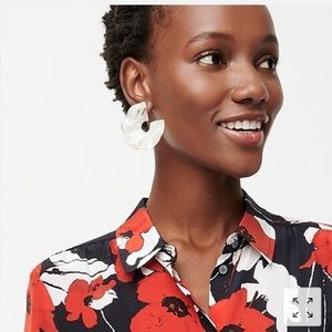 J.Crew wave earrings in gold